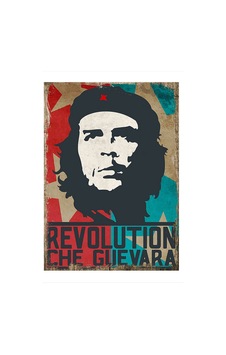 Bedeko Revolution Che Guavera Tasarım Ahşap Tablo 35 Cm X 50 Cm