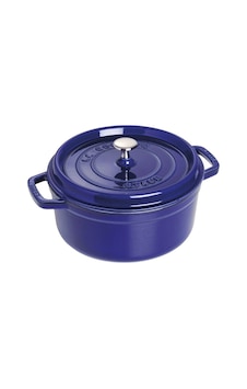 Döküm Tencere Yuvarlak Koyu Mavi 26 Cm Mavi