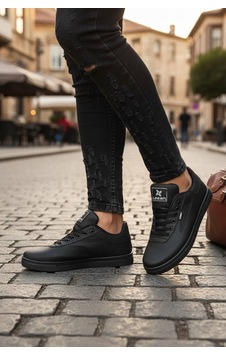 Sneakers Bağcıklı Erkek Ayakkabı Legan-021 Siyah Sneakers Bağcıklı Erkek Ayakkabı Legan-021 Siyah