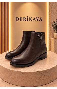 Deri Kaya Bot Bot & Bootie Kahverengi