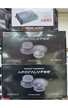 Apocalpyse Ap-81a Üclü Paket 20cm İki Takım Midrange 600wat Rs-z300.4d 4 Kanallı 4x300rms Anfi Apocalpyse Ap-81a Üclü Paket 20cm İki Takım Midrange 600wat Rs-z300.4d 4 Kanallı 4x300rms Anfi