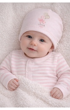 Caramell My Baby Kumsal Soft Colour Balonlu Fil Baskılı Bebek Şapka/bere //1595 Pembe Pembe