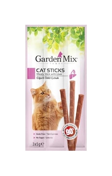 Gardenmix Garden Mix Ciğerli Tahılsız Kedi Ödül Çubuğu 15gr 3'lü Tyc45xotjn168750689280621