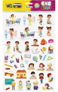 Nova Color Eğitim Eva Sticker Çıkartma 20X30 CM A4 Nc-688 Nova Color Eğitim Eva Sticker Çıkartma 20X30 CM A4 Nc-688