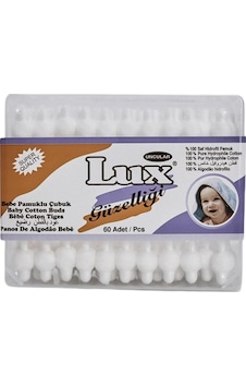 Lux Bebe Pamuklu Kulak Çubuğu 60 Adet Lux Bebe Pamuklu Kulak Çubuğu 60 Adet