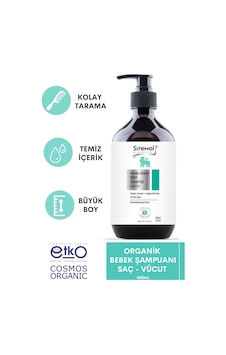 Sirenol Organik Bebek Saç Vücut Şampuanı 400 mL