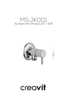 Creavit MS.JK001 Aç Kapa Ara Musluk 1/2 - 3/8 Krom Creavit MS.JK001 Aç Kapa Ara Musluk 1/2 - 3/8 Krom