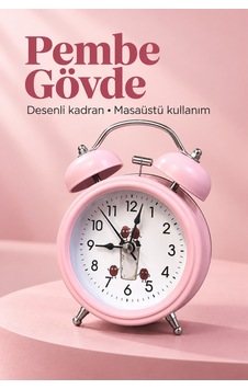 Pilli Çalar Saat Çift Çanlı Klasik Masaüstü Tasarım - Lisinya Çok Renkli Pilli Çalar Saat Çift Çanlı Klasik Masaüstü Tasarım - Lisinya Çok Renkli