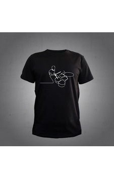 Herşey Nota Bateri Çalan Adam Siyah T-shirt Unisex 001 Herşey Nota Bateri Çalan Adam Siyah T-shirt Unisex 001