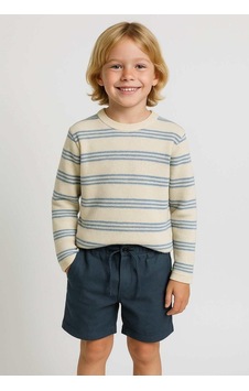Nanica Kids Erkek Çocuk Çizgili Uzun Kollu Sweat Nc-126310 Mavi Nanica Kids Erkek Çocuk Çizgili Uzun Kollu Sweat Nc-126310 Mavi