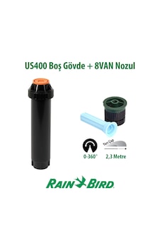 Rain Bird 8van Sprey Nozulu 2,3 Mt. Ve Us400 Boş Gövde Seti Rain Bird 8van Sprey Nozulu 2,3 Mt. Ve Us400 Boş Gövde Seti