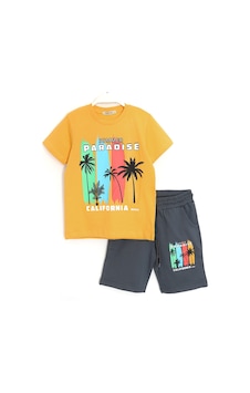 Dobakids Summer Paradise Baskılı Erkek Çocuk Şort T-shirt Takım 7-15 Yaş Sarı - Siyah Dobakids Summer Paradise Baskılı Erkek Çocuk Şort T-shirt Takım 7-15 Yaş Sarı - Siyah