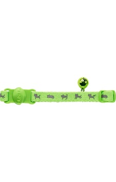Hunter Emniyet Kilitli Çıngıraklı Kedi Tasması - Neon Yeşil