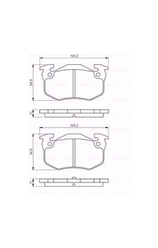Renault Megane I 1.4 16V 1996-2003 Bosch Arka Fren Balatası N11.17125 Renault Megane I 1.4 16V 1996-2003 Bosch Arka Fren Balatası N11.17125