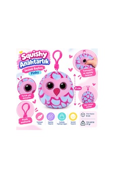 Ty Squishy Beanies Peluş Baykuş Anahtarlık Pinky Nhr