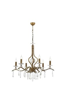 Klasik Avize, 80 Cm Metal Kristal Eskitme Kaplama 01G Taba Klasik Avize, 80 Cm Metal Kristal Eskitme Kaplama 01G Taba
