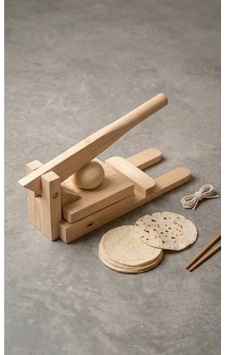 El Yapımı Ahşap Hamur Presi - Tortilla Maker - Lavaş Ve Taco Hazırlama Diğer