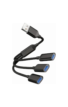 Lunatic 1261 Usb Çoklayıcı 3 Port Hub Adaptör 3.0 Ve 2.0 Örgülü Çevirici Kablo Çoğaltıcı Lunatic 1261 Usb Çoklayıcı 3 Port Hub Adaptör 3.0 Ve 2.0 Örgülü Çevirici Kablo Çoğaltıcı
