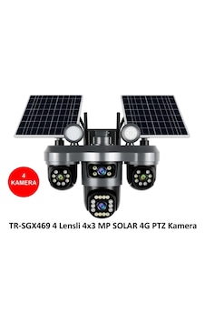Trio Tr-sgx469 4 Kameralı 4x3 Mp Solar 4g Ptz Sim Kartlı Kamera Veesky