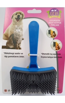 Ans Kedi Köpek Tuşlu Otomatik Tüy Toplayıcı Tarak Mavi Ans Kedi Köpek Tuşlu Otomatik Tüy Toplayıcı Tarak Mavi