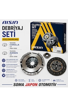 Corolla 1.6 88-06 Avensis 1.6 03-08 Debriyaj Seti Aısın Kt-100ve Corolla 1.6 88-06 Avensis 1.6 03-08 Debriyaj Seti Aısın Kt-100ve