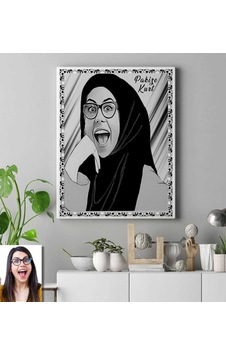 Kişiye Özel Türbanlı Karikatür Kanvas Tablo 50X70 Cm 40776 Kişiye Özel Türbanlı Karikatür Kanvas Tablo 50X70 Cm 40776