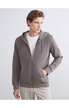 Lcwaıkıkı Classic Kahverengi Kapüşonlu Uzun Kollu Erkek Fermuarlı Sweatshirt Lcwaıkıkı Classic Kahverengi Kapüşonlu Uzun Kollu Erkek Fermuarlı Sweatshirt