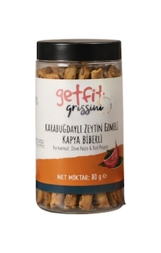 Getfit Karabuğdaylı Zeytin Ezmeli Kapya Biberli Grissini 80 Gr