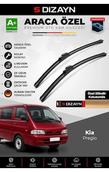S-dizayn Kia Pregio Ön Cam Silecek Seti 1996-2006 Premium Araca Özel 53-45 Cm A+ Kalite Aocs-1858