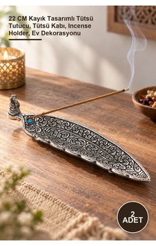 2 Adet Metal Kayık Tütsülük 22 Cm Kayık Tasarımlı Tütsü Tutucu, Tütsü Kabı, Incense Holder, Ev Dekorasyonu 2 Adet Metal Kayık Tütsülük 22 Cm Kayık Tasarımlı Tütsü Tutucu, Tütsü Kabı, Incense Holder, Ev Dekorasyonu