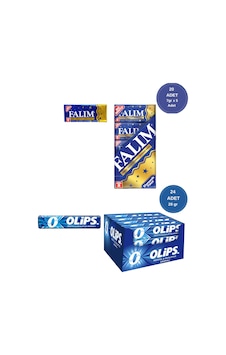 Falım 7gr X 5 X 20 - Olips 28gr X 24 Avantajlı Damla Sakız Ve Olips Mentol Okaliptus Aromalı Paketi