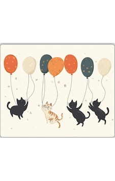 Uçan Balonlu Kediler Baskılı Mouse Pad 18x22 Cm Uçan Balonlu Kediler Baskılı Mouse Pad 18x22 Cm