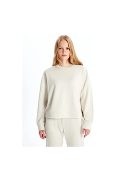LC Waikiki Lcw Vision Bej Bisiklet Yaka Oversize Kadın Sweatshirt Taş LC Waikiki Lcw Vision Bej Bisiklet Yaka Oversize Kadın Sweatshirt Taş