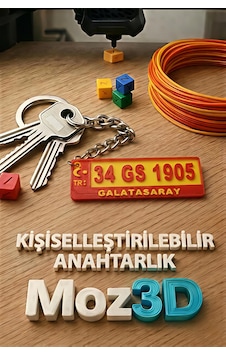 Kişiye Özel Galatasaray Plaka Anahtarlık Çok Renkli