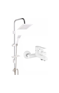Beyaz Skyline Tepe Duş Seti Ve Beyaz Inci Banyo Bataryası Beyaz Beyaz Skyline Tepe Duş Seti Ve Beyaz Inci Banyo Bataryası Beyaz