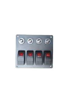 Karavan & Tekne Sigortalı Tuş Paneli Otomatik Panel Alüminyum Gövde - 4'lü Karavan & Tekne Sigortalı Tuş Paneli Otomatik Panel Alüminyum Gövde - 4'lü