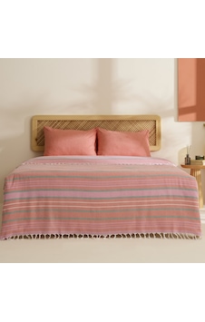 Karaca Home Lynora Çift Kişilik Peştamal Pike Takımı Turuncu Turuncu Karaca Home Lynora Çift Kişilik Peştamal Pike Takımı Turuncu Turuncu