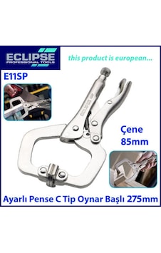 Eclipse E11Sp Ayarlı Pense C Tip Klamp Oynak Uçlu 275 Mm Eclipse E11Sp Ayarlı Pense C Tip Klamp Oynak Uçlu 275 Mm