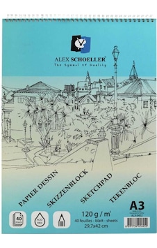 Alex Schoeller A3 120 Gr. 40 Yp. Spiralli Eskiz Defteri Alx-0452 Alex Schoeller A3 120 Gr. 40 Yp. Spiralli Eskiz Defteri Alx-0452