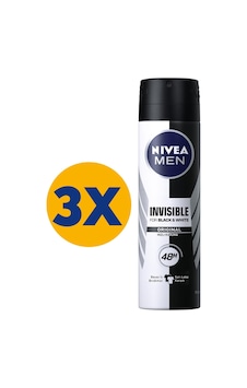 Nivea Invisible Black & Whıte Power Erkek Sprey Deodorant 3 x 150 ML Nivea Invisible Black & Whıte Power Erkek Sprey Deodorant 3 x 150 ML