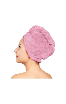 Wellmop Mikrofiber Düğmeli Saç Havlusu Pembe Pembe Wellmop Mikrofiber Düğmeli Saç Havlusu Pembe Pembe