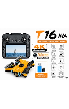 T16 İha Hava Fotoğrafçılığı Dronu 4k Çift Kamera 360 Derece Engel Algılama 4.5 İnç Ekranlı Kumanda 360 Derece Takla Yanıp Sönene Işıklar Sabit Havada Kalma Tek Tuş İniş Kalkış Tek Tıkla Geri Dönüş T16 İha Hava Fotoğrafçılığı Dronu 4k Çift Kamera 360 Derece Engel Algılama 4.5 İnç Ekranlı Kumanda 360 Derece Takla Yanıp Sönene Işıklar Sabit Havada Kalma Tek Tuş İniş Kalkış Tek Tıkla Geri Dönüş