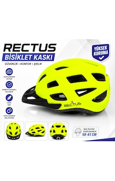 Bisiklet Kaskı Y-48 Sarı Yetişkin Vizörlü Led Işıklı Beden 58/61 Bisiklet Kaskı Y-48 Sarı Yetişkin Vizörlü Led Işıklı Beden 58/61