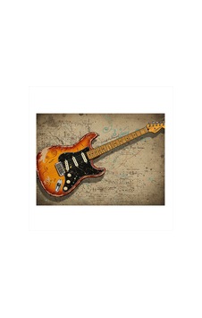 Ahşap Zemin Üzerinde Klasik Gitar Model Mdf Tablo Ahşap Zemin Üzerinde Klasik Gitar Model Mdf Tablo