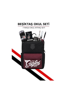 Beşiktaş 7 Parça Okul İhtiyaç Seti Siyah Beşiktaş 7 Parça Okul İhtiyaç Seti Siyah