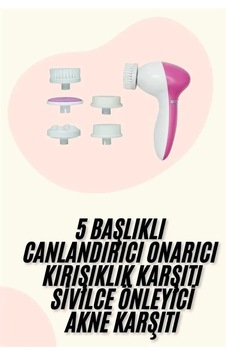 Ers 5 Başlıklı Titreşimli Cilt Temizleme Seti Canlandırıcı Ve Onarıcı Ers 5 Başlıklı Titreşimli Cilt Temizleme Seti Canlandırıcı Ve Onarıcı