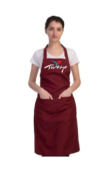 Formteks Baskılı Aşçı Önlük Bordo Formteks Baskılı Aşçı Önlük Bordo