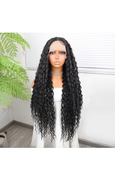 Afro Dalga Siyah Fiber Sentetik Tül Peruk 30644369 Afro Dalga Siyah Fiber Sentetik Tül Peruk 30644369