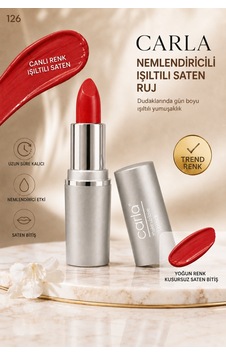 Nemlendiricili Işıltılı Saten Bitişli Ruj Lumicare Lipstick No: 126 Kırmızı Nemlendiricili Işıltılı Saten Bitişli Ruj Lumicare Lipstick No: 126 Kırmızı