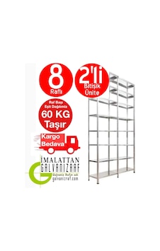Açıkmağazam Galvanizraf 8 Katlı Duble Galvaniz Çelik Raf Arşiv Depo Kiler Raf Açıkmağazam Galvanizraf 8 Katlı Duble Galvaniz Çelik Raf Arşiv Depo Kiler Raf